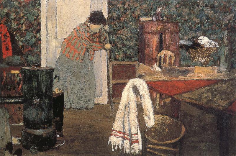 Edouard Vuillard Maid cleaning the room Sweden oil painting art